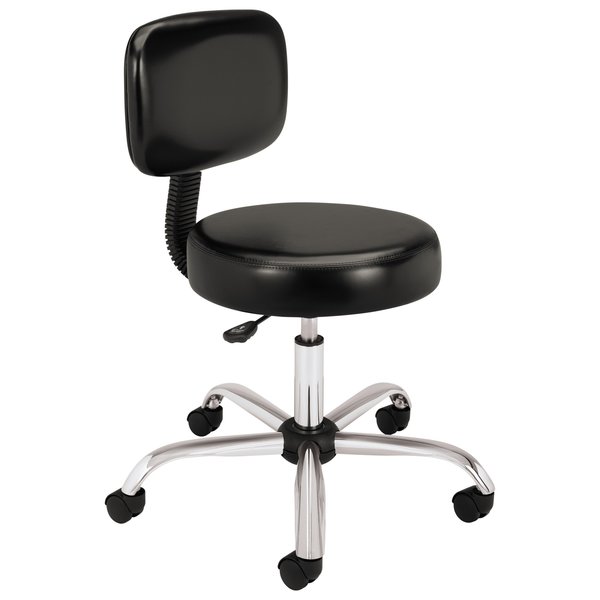 Hon Medical Exam Stool with Back, 24-1/4 x 27-1/4 x 36, Black HMTS11.EA11